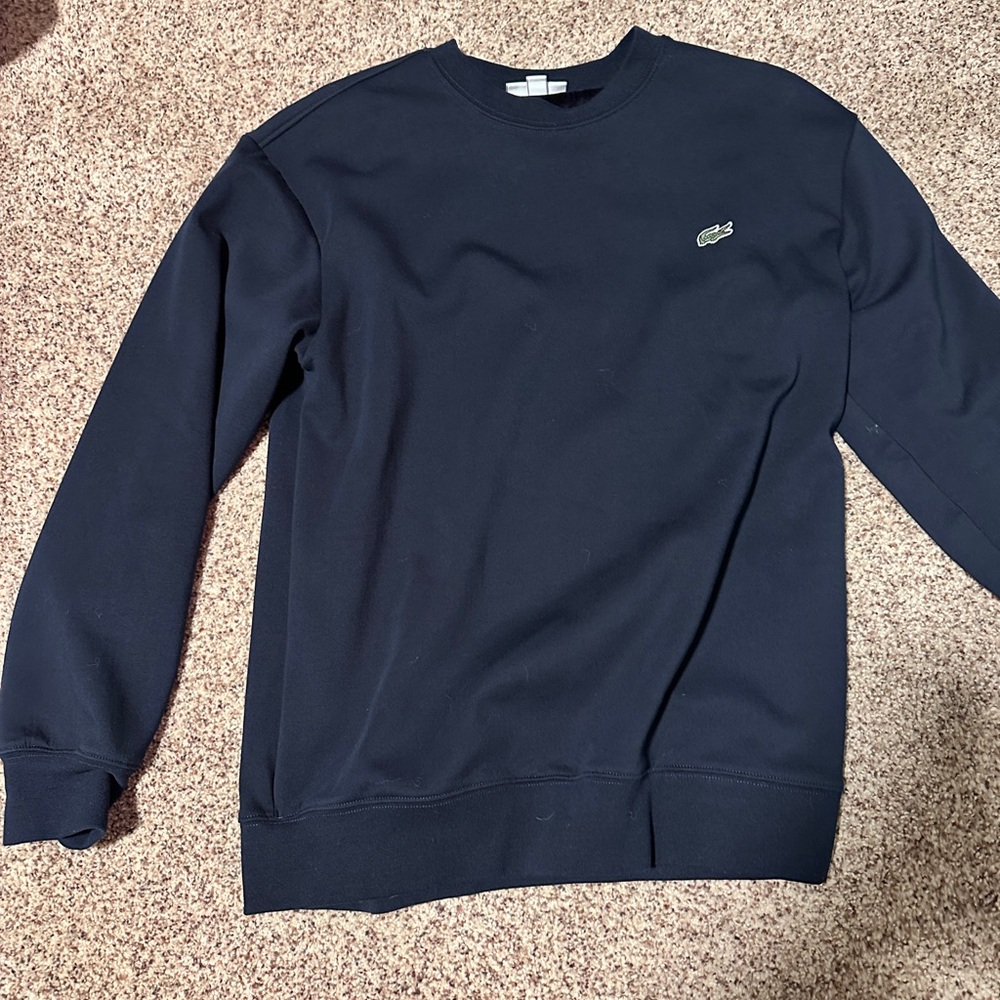 Lacoste Men's Velvet Dark Blue Crewneck Sweater